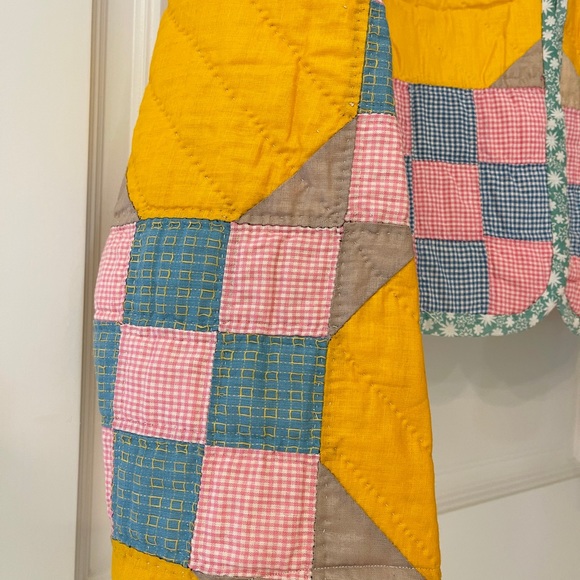 ❤️ HANDMADE PATCHWORK QUILTED CROPPED JACKET BOHEMIAN VINTAGE QUILT COTTAGECORE - Picture 5 of 11